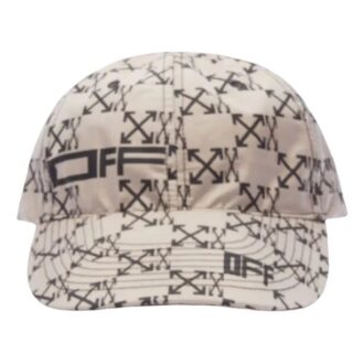 Șapcă alb crem pentru bărbați Off-White cu imprimeu săgeată Arrows