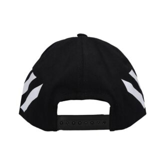 Șapcă de baseball casual cu dungi, negru