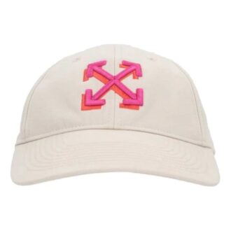 Șapcă de baseball din gabardină Off-White cu broderie „Arrows” „Alb”
