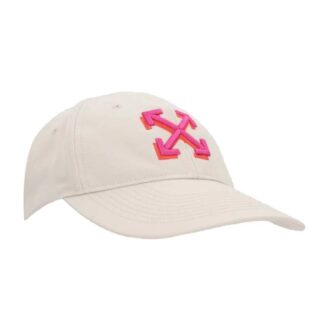 Șapcă de baseball din gabardină Off-White cu broderie „Arrows” „Alb”