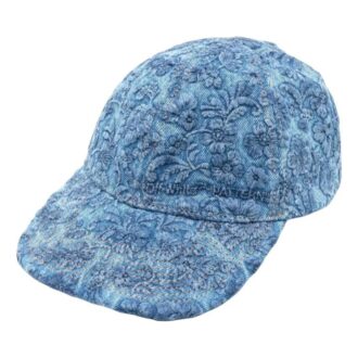 Șapcă din denim cu broderie florală