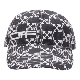 Șapcă Off-White pentru bărbați, cu imprimeu Arrows, negru/alb