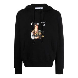 Bărbați SS21 Caravaggio Boy Print Oversized Negru