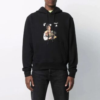 Bărbați SS21 Caravaggio Boy Print Oversized Negru