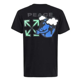 Bărbați SS21 Peace Worldwide Bumbac Negru