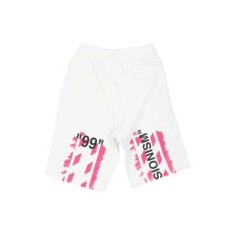 c/o virgil abloh Pentru bărbați Șorturi de trening albe cu imprimeu Diag Stencil Alb/Roz