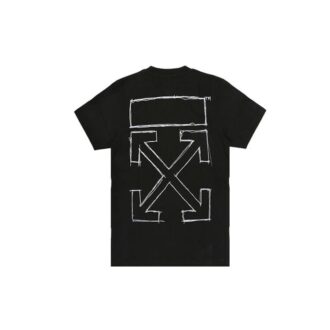 C/O VIRGIL ABLOH Tricou cu mânecă scurtă cu imprimeu cu caractere mici, versiune obișnuită, negru