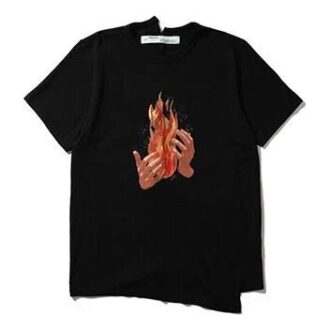 c/o VIRGIL ABLOH Tricou cu mânecă scurtă și imprimeu flacără