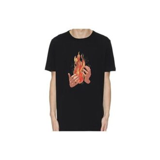c/o VIRGIL ABLOH Tricou cu mânecă scurtă și imprimeu flacără