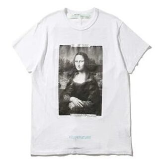 c/o VIRGIL ABLOH TRICOU MONALISA SLIM FIT Mona Lisa cu mânecă scurtă Alb