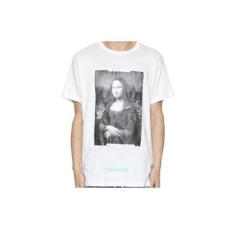 c/o VIRGIL ABLOH TRICOU MONALISA SLIM FIT Mona Lisa cu mânecă scurtă Alb