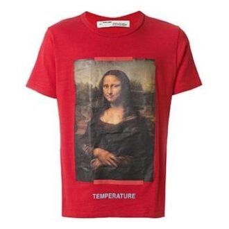 c/o VIRGIL ABLOH TRICOU MONALISA SLIM FIT Mona Lisa cu mânecă scurtă, roșu