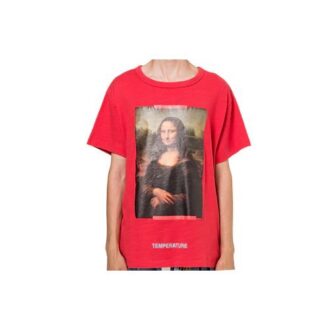 c/o VIRGIL ABLOH TRICOU MONALISA SLIM FIT Mona Lisa cu mânecă scurtă, roșu