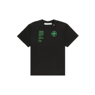 C/O Virgil Abloh Tricou negru pentru bărbați cu imprimeu arcuri
