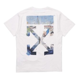 c/o virgil abloh tricou oversize cu mâneci scurte și săgeți colorate pentru bărbați