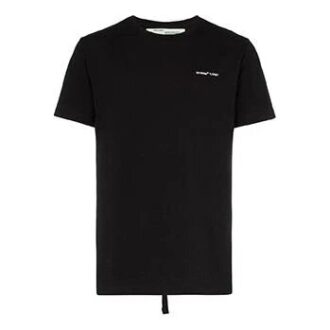 c/o virgil abloh tricou slim fit cu mânecă scurtă și logo negru pentru bărbați în pantaloni scurți