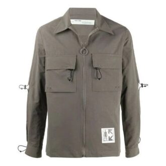 Cămășă cu mâneci lungi și buzunare cargo SS21, gri