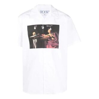 Cămașă albă cu mânecă scurtă Off-White pentru bărbați SS21