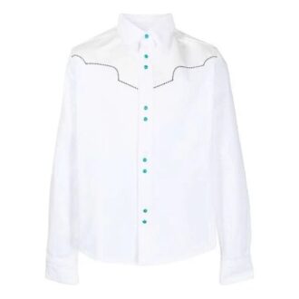 Cămașă cu imprimeu patchwork SS21 Alb