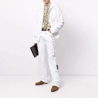 Cămașă cu imprimeu patchwork SS21 Alb