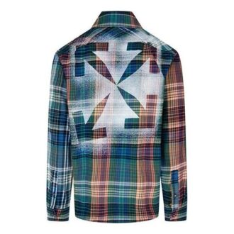 Cămașă cu mâneci lungi FW20 cu imprimeu Arrows pentru bărbați, verde