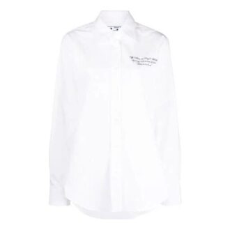 Cămașă cu mâneci lungi Off-White SS21 Alb