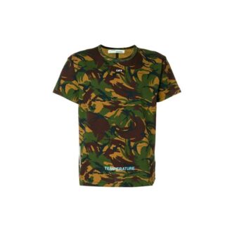 Cămașă cu mâneci scurte și imprimeu camuflaj verde Arrows
