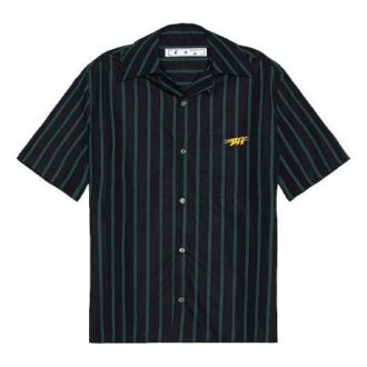 Cămașă cu pantaloni scurți și guler cubanez pentru bărbați, colecția FW20, cu dungi