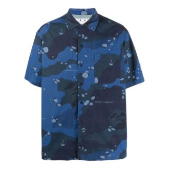 Cămașă de sărbători din poplin camuflaj „Albastru”