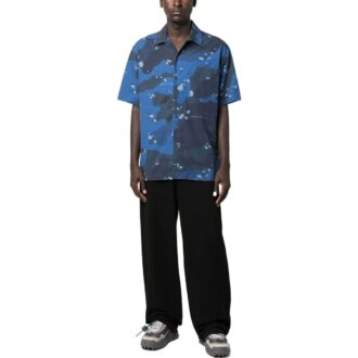 Cămașă de sărbători din poplin camuflaj „Albastru”