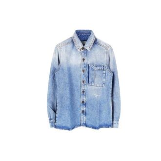 Cămașă din denim Doodle FW19 pentru bărbați, albastră