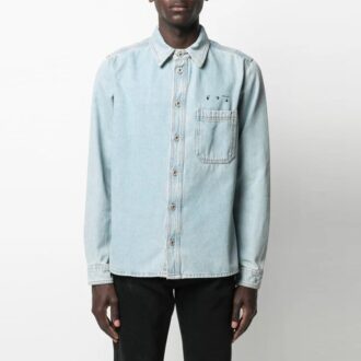 Cămașă din denim pentru bărbați SS21 Arrows, albastră