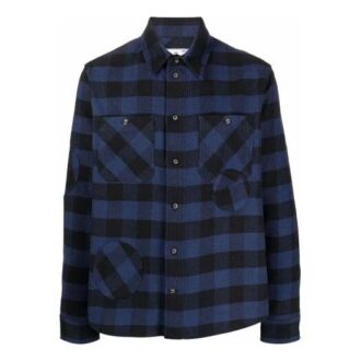 Cămașă din flanel cu mâneci lungi, croială largă, albastră