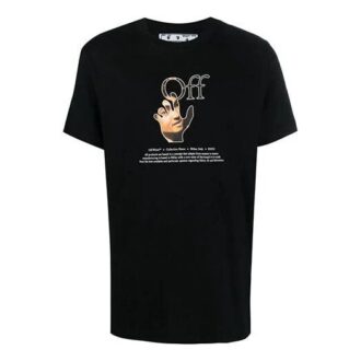 FW21 Pulover cu guler rotund și pantaloni scurți, cu imprimeu logo amuzant, versiune standard, negru