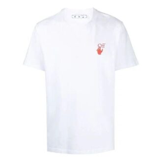 FW21 Tricou alb cu mânecă scurtă și logo alfabet, versiune standard