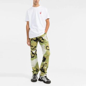 FW21 Tricou alb cu mânecă scurtă și logo alfabet, versiune standard