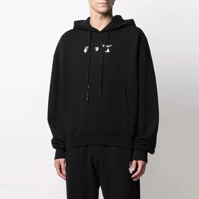 FW21 Tricou sport pentru bărbați cu imprimeu logo Melting Arrow, negru