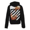 Off-White pentru bărbați cu imprimeu flacără, negru