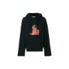 Off-White pentru bărbați cu imprimeu flacără, negru