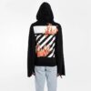 Off-White pentru bărbați cu imprimeu flacără, negru