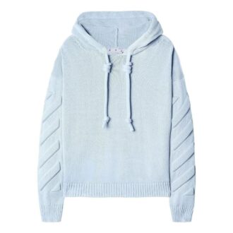 Hanorac cu glugă Off-White 3d Diag Knit „Albastru pal”