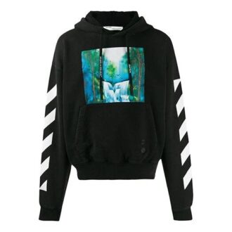 Off-White Bărbați cu imprimeu negru