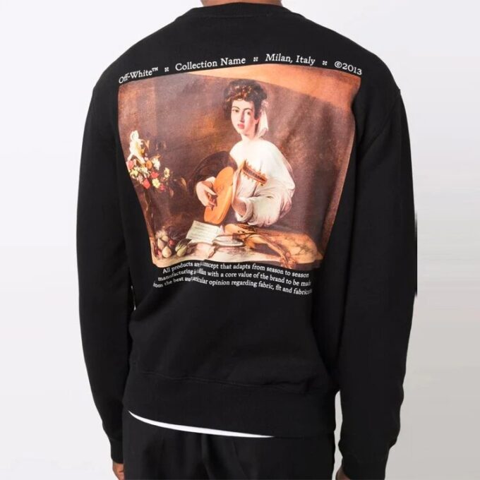 Off-White Bărbați FW21 Model cu săgeți, croială largă, negru