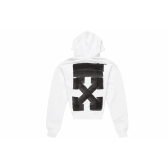 Off-White Bărbați FW21 Pulover cu imprimeu logo, versiune largă, alb Off-White Bărbați FW21 Pulover cu imprimeu logo, versiune largă, alb