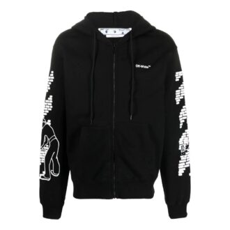 Off-White Bărbați FW22 Cu imprimeu cu model nervurat Croială ajustată Negru Off-White Bărbați FW22 Cu imprimeu cu model nervurat Croială ajustată Negru