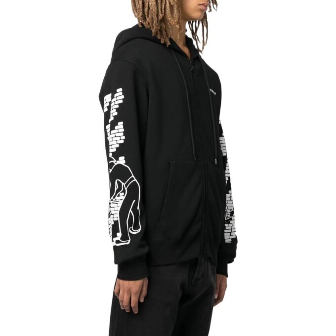 Off-White Bărbați FW22 Cu imprimeu cu model nervurat Croială ajustată Negru