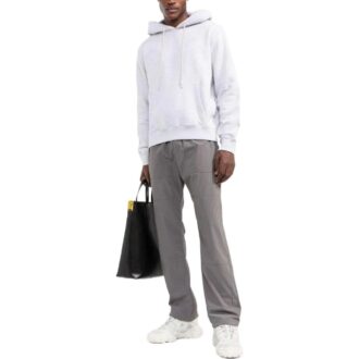 Off-White Bărbați FW22 Culoare solidă cu glugă și mâneci lungi, versiune gri Off-White Bărbați FW22 Culoare solidă cu glugă și mâneci lungi, versiune gri