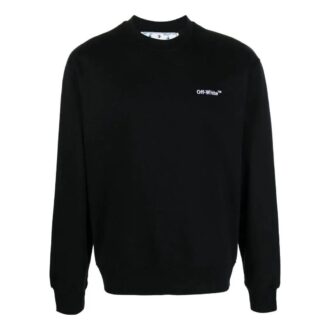 Off-White Bărbați FW22 Culoare solidă Imprimare logo Guler rotund Mâneci lungi Versiune Negru Off-White Bărbați FW22 Culoare solidă Imprimare logo Guler rotund Mâneci lungi Versiune Negru