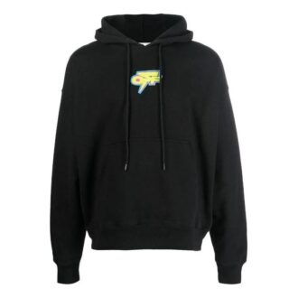 Off-White Bărbați FW22 Imprimare săgeată pe spate Mâneci lungi Croială lejeră Toamnă Negru Off-White Bărbați FW22 Imprimare săgeată pe spate Mâneci lungi Croială lejeră Toamnă Negru