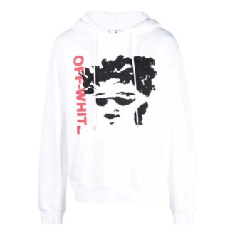 Off-White Bărbați FW22 Model cu imprimeu, versiune cu mâneci lungi, alb Off-White Bărbați FW22 Model cu imprimeu, versiune cu mâneci lungi, alb